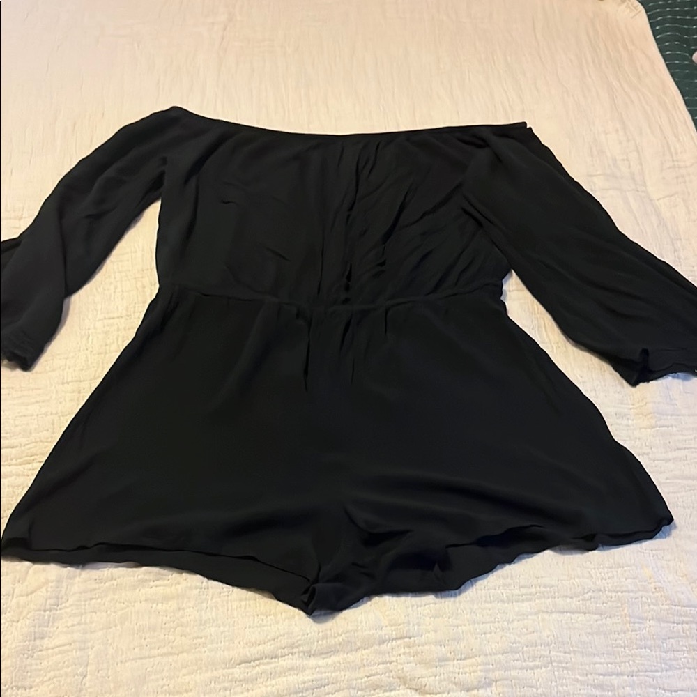 Black Off-Shoulder Romper